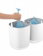 ANGELCARE Cos ermetic pentru scutece Gri capacitate pana la 140 scutece usor de utilizat si curatat cu 5 rezerve Classic incluse care blocheaza mirosurile bacteriile si germenii