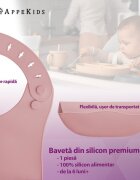 APPEKIDS Baveta din silicon Old Rose