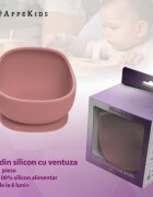 APPEKIDS Bol din silicon cu ventuza Classic Old Rose