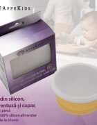 APPEKIDS Bol din silicon cu ventuza si capac Honey