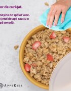 APPEKIDS Bol din silicon cu ventuza si capac Honey