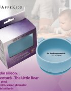 APPEKIDS Bol din silicon cu ventuza The Little Bear Aqua Blue