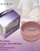 APPEKIDS Bol din silicon cu ventuza The Little Bear Old Rose