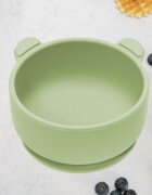 APPEKIDS Bol din silicon cu ventuza The Little Bear Raw Green