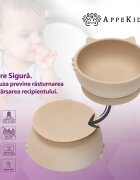 APPEKIDS Bol din silicon Kitty I Bubble Beige