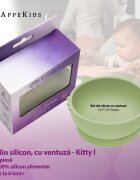 APPEKIDS Bol din silicon Kitty I Raw Green