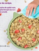 APPEKIDS Bol din silicon Kitty I Raw Green