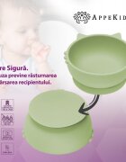 APPEKIDS Bol din silicon Kitty I Raw Green