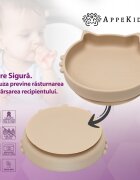 APPEKIDS Bol din silicon Kitty II Bubble Beige