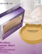 APPEKIDS Bol din silicon Kitty II Honey