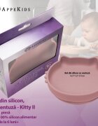 APPEKIDS Bol din silicon Kitty II Old Rose
