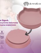 APPEKIDS Bol din silicon Kitty II Old Rose