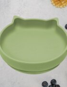 APPEKIDS Bol din silicon Kitty II Raw Green