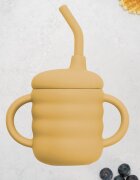 APPEKIDS Cana din silicon cu pai Honey