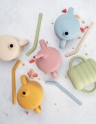 APPEKIDS Cana din silicon cu pai Honey