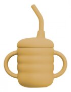 APPEKIDS Cana din silicon cu pai Honey