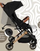 APPEKIDS Carucior sport Travel Black ultracompact tip troller suspensii spatar reglabil suport picioare ajustabil bara frontala detasabila