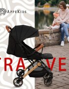 APPEKIDS Carucior sport Travel Black ultracompact tip troller suspensii spatar reglabil suport picioare ajustabil bara frontala detasabila