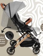 APPEKIDS Carucior sport Travel Grey ultracompact tip troller suspensii spatar reglabil suport picioare ajustabil bara frontala detasabila