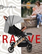 APPEKIDS Carucior sport Travel Grey ultracompact tip troller suspensii spatar reglabil suport picioare ajustabil bara frontala detasabila