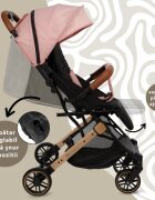 APPEKIDS Carucior sport Travel Pink ultracompact tip troller suspensii spatar reglabil suport picioare ajustabil bara frontala detasabila