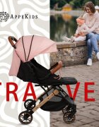 APPEKIDS Carucior sport Travel Pink ultracompact tip troller suspensii spatar reglabil suport picioare ajustabil bara frontala detasabila