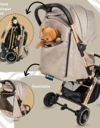 APPEKIDS Carucior sport Upp ultracompact cu pliere automata Bubble Beige