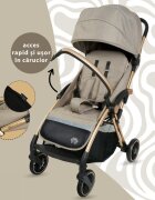 APPEKIDS Carucior sport Upp ultracompact cu pliere automata Bubble Beige