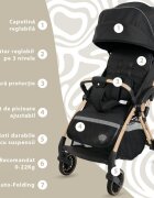 APPEKIDS Carucior sport Upp ultracompact cu pliere automata Jet Black
