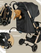 APPEKIDS Carucior sport Upp ultracompact cu pliere automata Jet Black