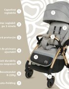 APPEKIDS Carucior sport Upp ultracompact cu pliere automata Powder Grey