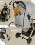 APPEKIDS Carucior sport Upp ultracompact cu pliere automata Powder Grey