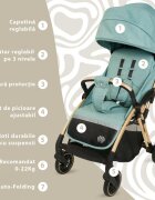 APPEKIDS Carucior sport Upp ultracompact cu pliere automata River Green