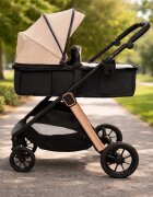 APPEKIDS Carucior transformabil 2 in 1 pentru copii Elite Sand cu suspensii sezut reversibil accesorii greutate suportata 22 kg