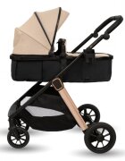 APPEKIDS Carucior transformabil 2 in 1 pentru copii Elite Sand cu suspensii sezut reversibil accesorii greutate suportata 22 kg