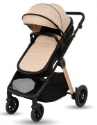 APPEKIDS Carucior transformabil 2 in 1 pentru copii Elite Sand cu suspensii sezut reversibil accesorii greutate suportata 22 kg