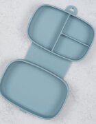 APPEKIDS Caserola compartimentata din silicon cu ventuza Magic Box Aqua Blue