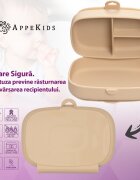 APPEKIDS Caserola compartimentata din silicon cu ventuza Magic Box Bubble Beige