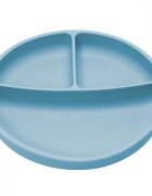 APPEKIDS Farfurie compartimentata din silicon cu ventuza Aqua Blue