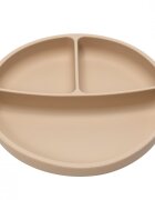 APPEKIDS Farfurie compartimentata din silicon cu ventuza Bubble Beige