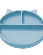 APPEKIDS Farfurie compartimentata din silicon cu ventuza Kitty Aqua Blue