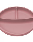 APPEKIDS Farfurie compartimentata din silicon cu ventuza Old Rose