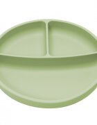 APPEKIDS Farfurie compartimentata din silicon cu ventuza Raw Green
