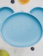 APPEKIDS Farfurie din silicon cu ventuza Panda Aqua Blue