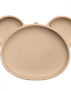 APPEKIDS Farfurie din silicon cu ventuza Panda Bubble Beige