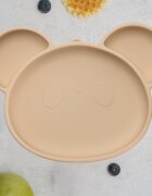APPEKIDS Farfurie din silicon cu ventuza Panda Bubble Beige