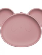 APPEKIDS Farfurie din silicon cu ventuza Panda Old Rose
