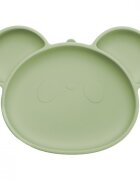 APPEKIDS Farfurie din silicon cu ventuza Panda Raw Green