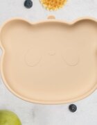APPEKIDS Farfurie din silicon cu ventuza The Little Bear Bubble Beige