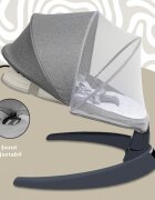 APPEKIDS Leagan electric pentru bebelusi cu spatar reglabil si senzor de miscare Evoque Powder Grey